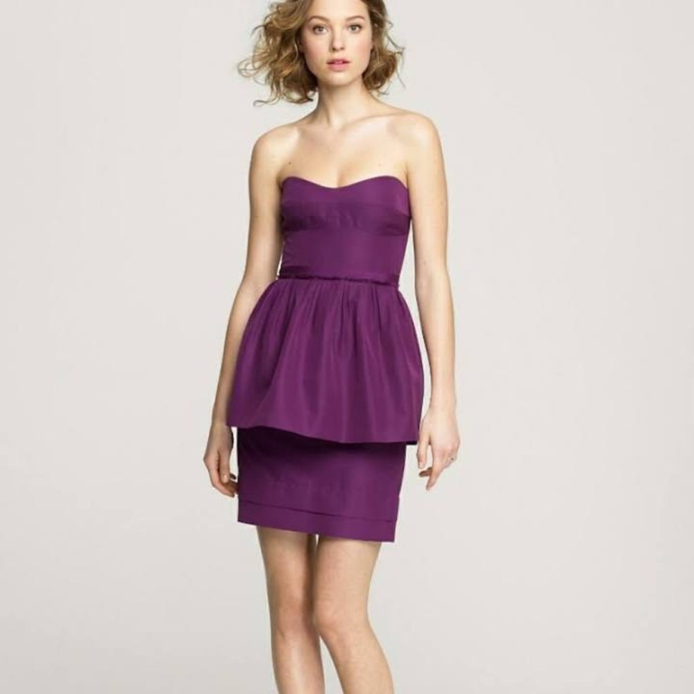 J.Crew Purple Peplum Dress